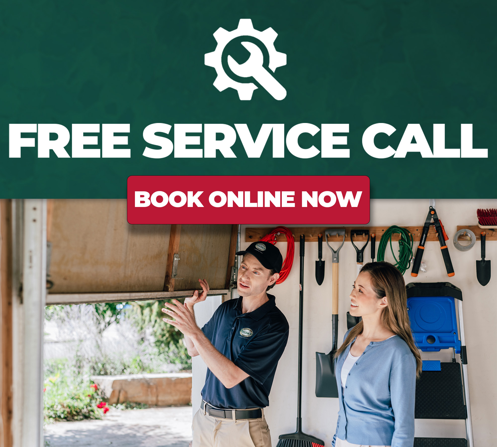 Free Service Call with Garage Door Repair